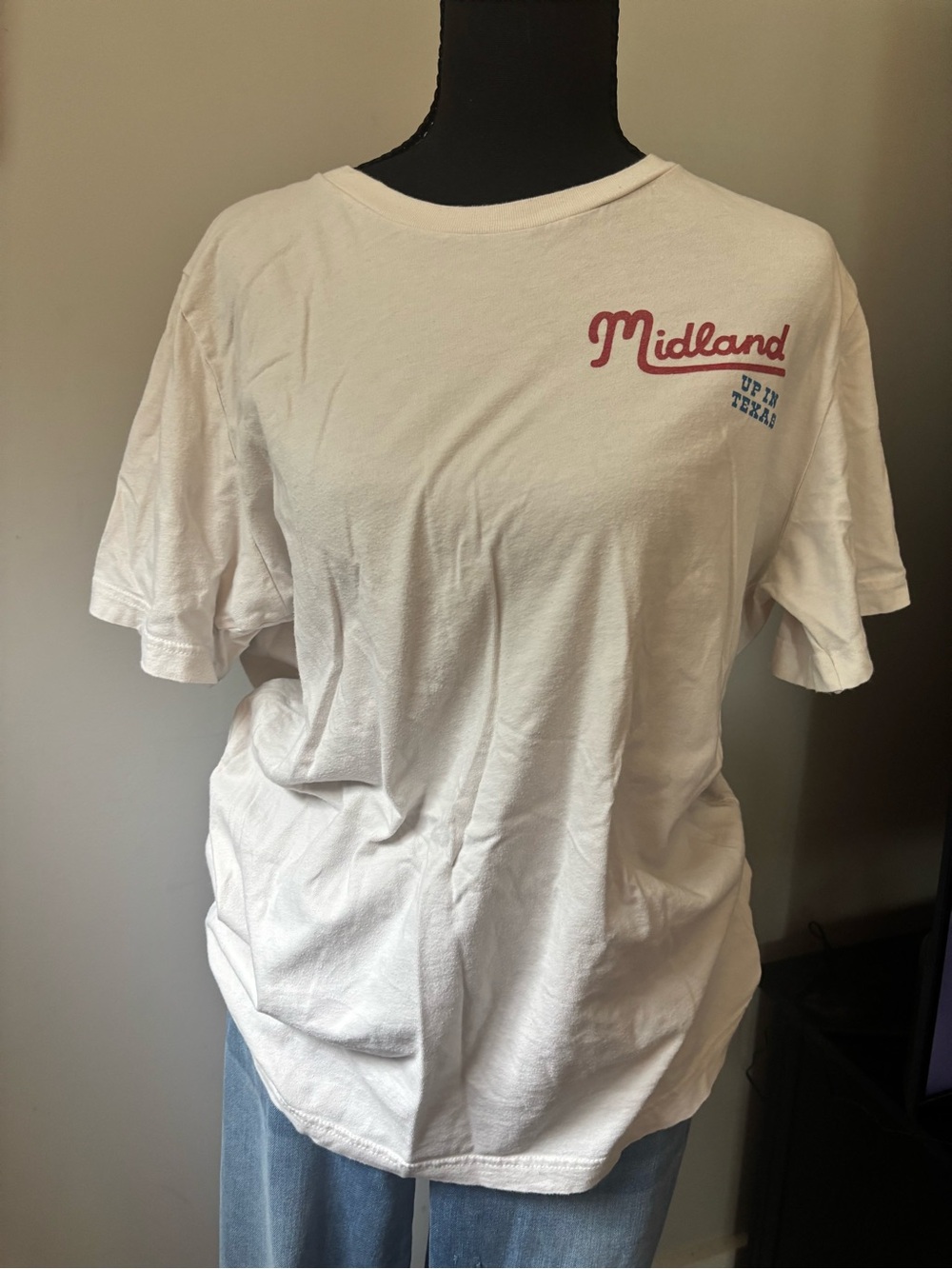 Midland White Short Sleeve Crewneck Tee